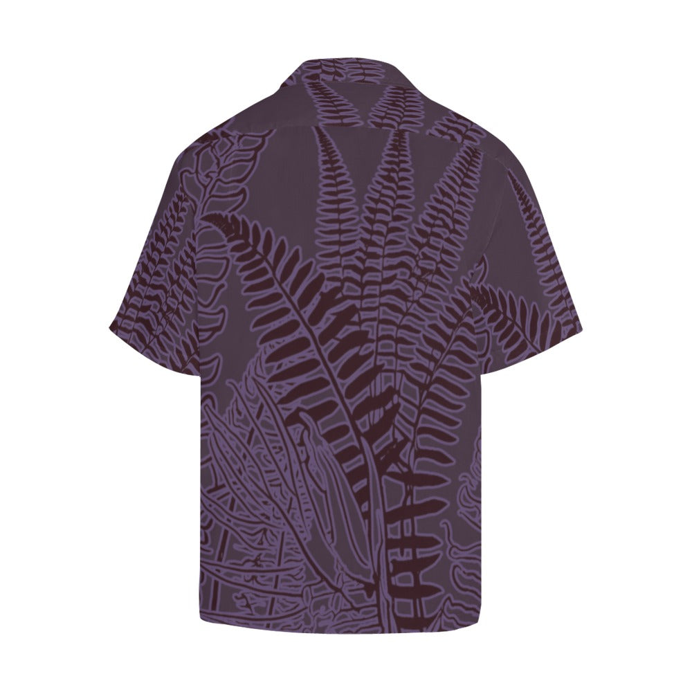 Hawaiian Fern Queen's Purple - Menʻs Aloha Shirt, Hawaiian Shirt