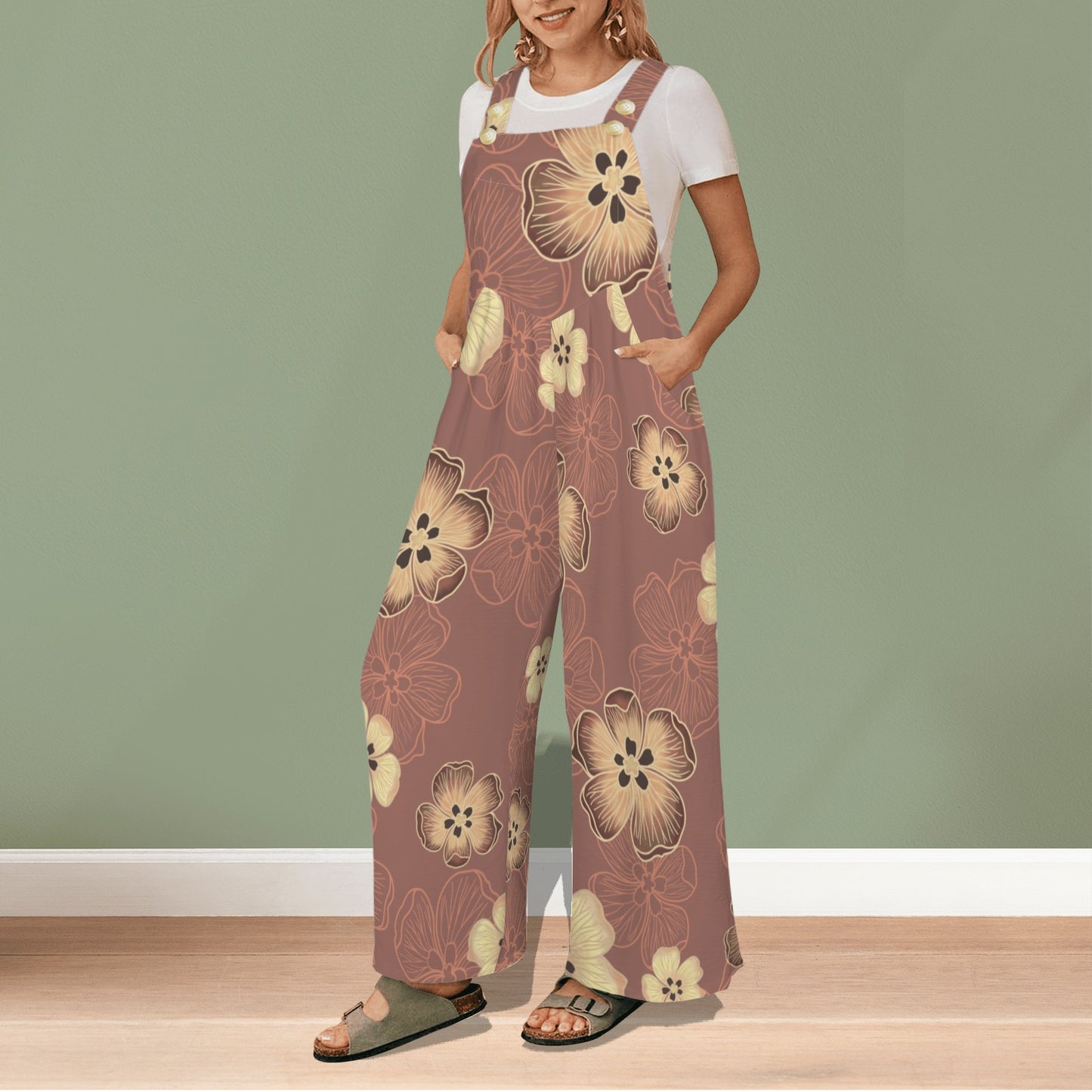 Hau Flower Wide Leg Jumpsuit