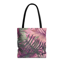 Load image into Gallery viewer, Hawaiian Tropical Print Pink Tones Tote Bag
