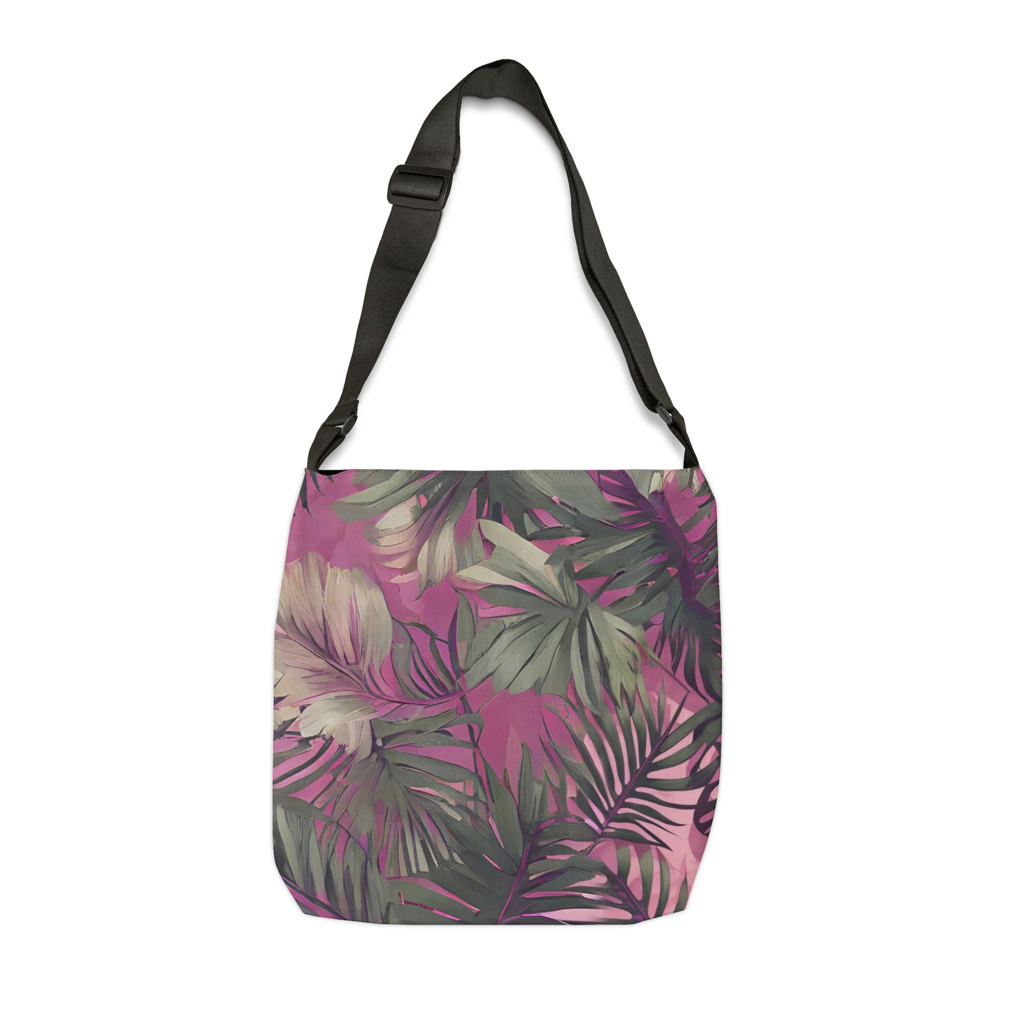 Hawaiian Tropical Print Pink Tones Adjustable Tote Bag