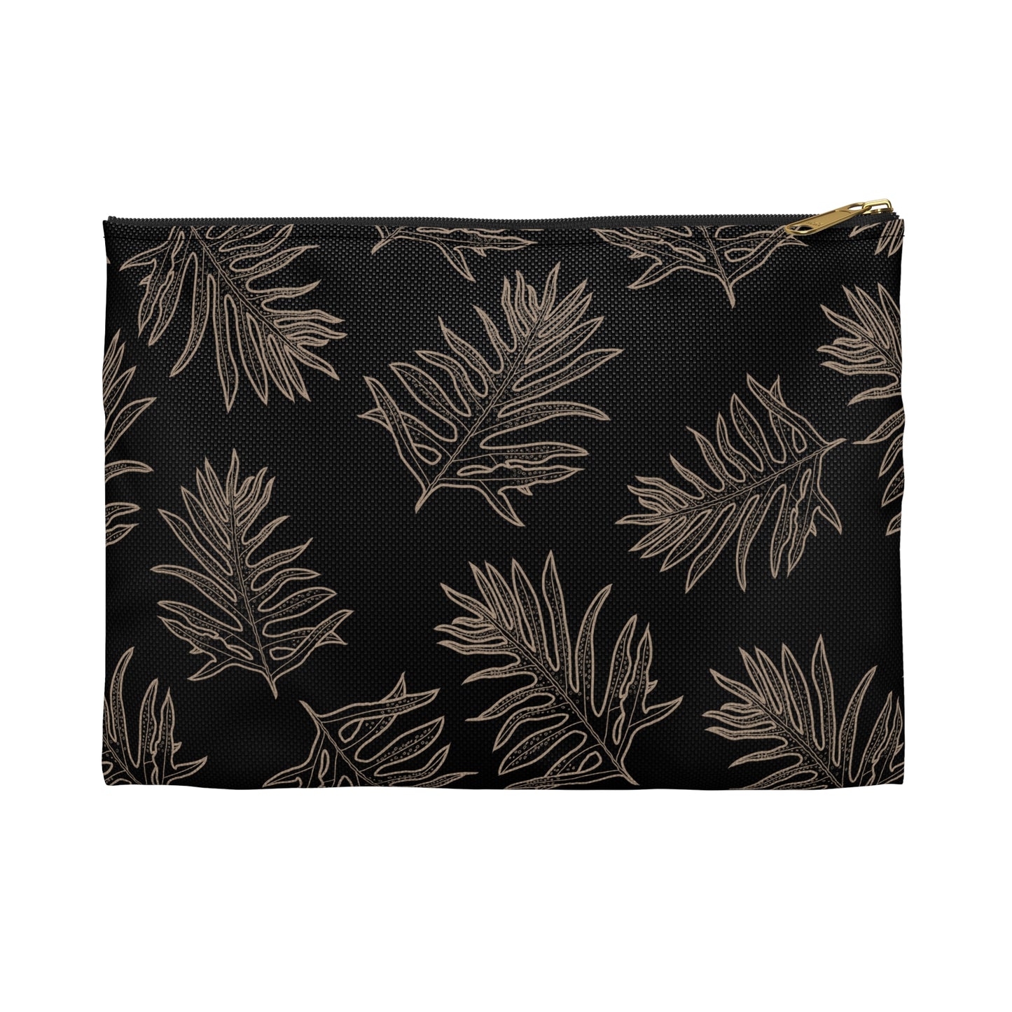 Lauae Fern - Black and Taupe Accessory Zip Pouch