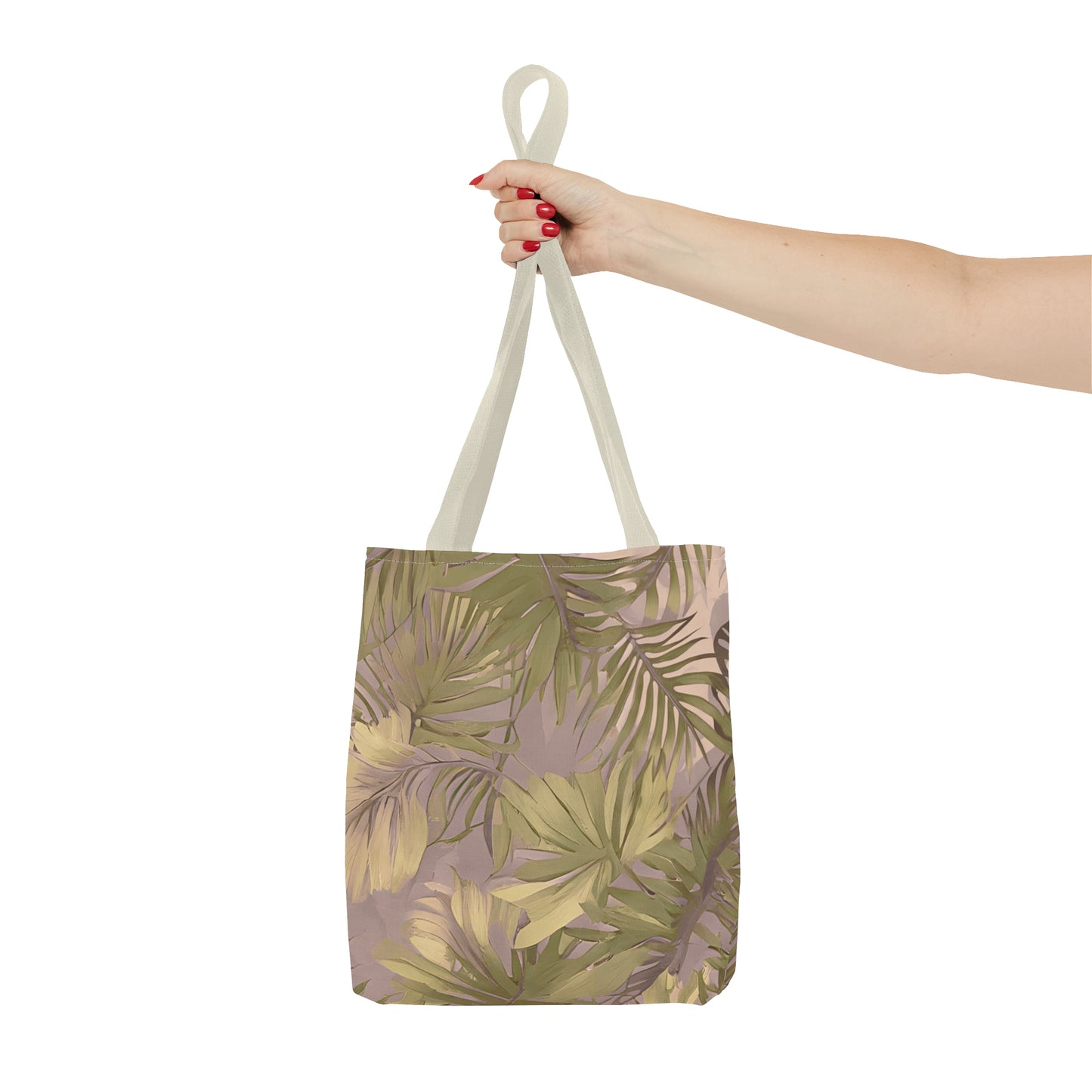 Hawaiian Tropical Print Soft Tones Tote Bag