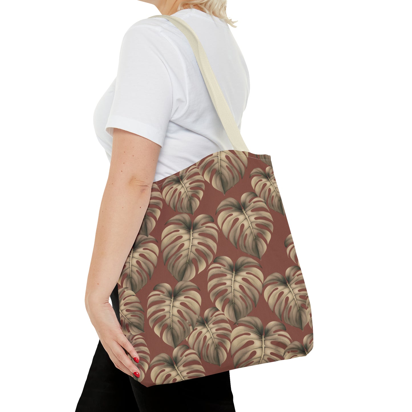 Monstera Mauve Tote Bag