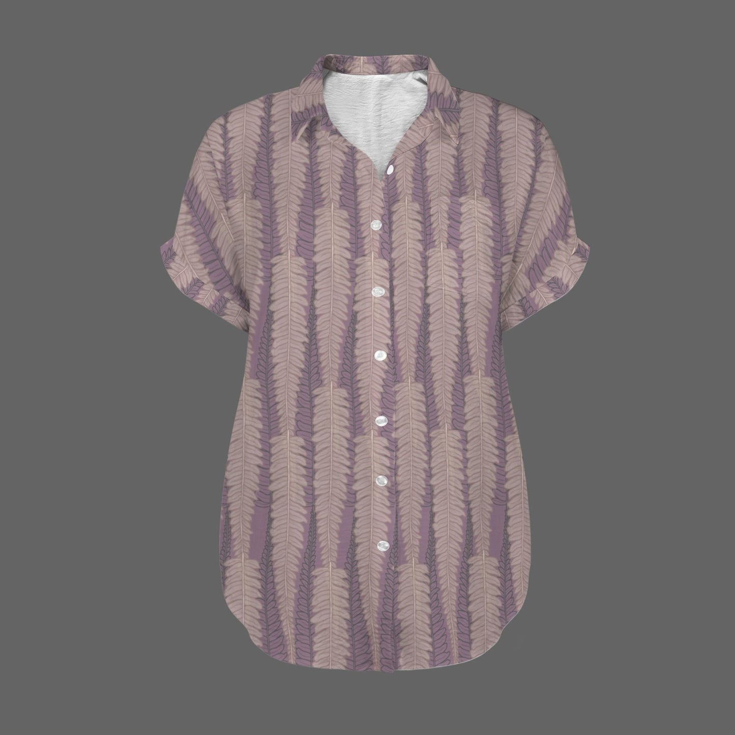 Hapuʻu Womenʻs Short Sleeve Button Pocket Blouse