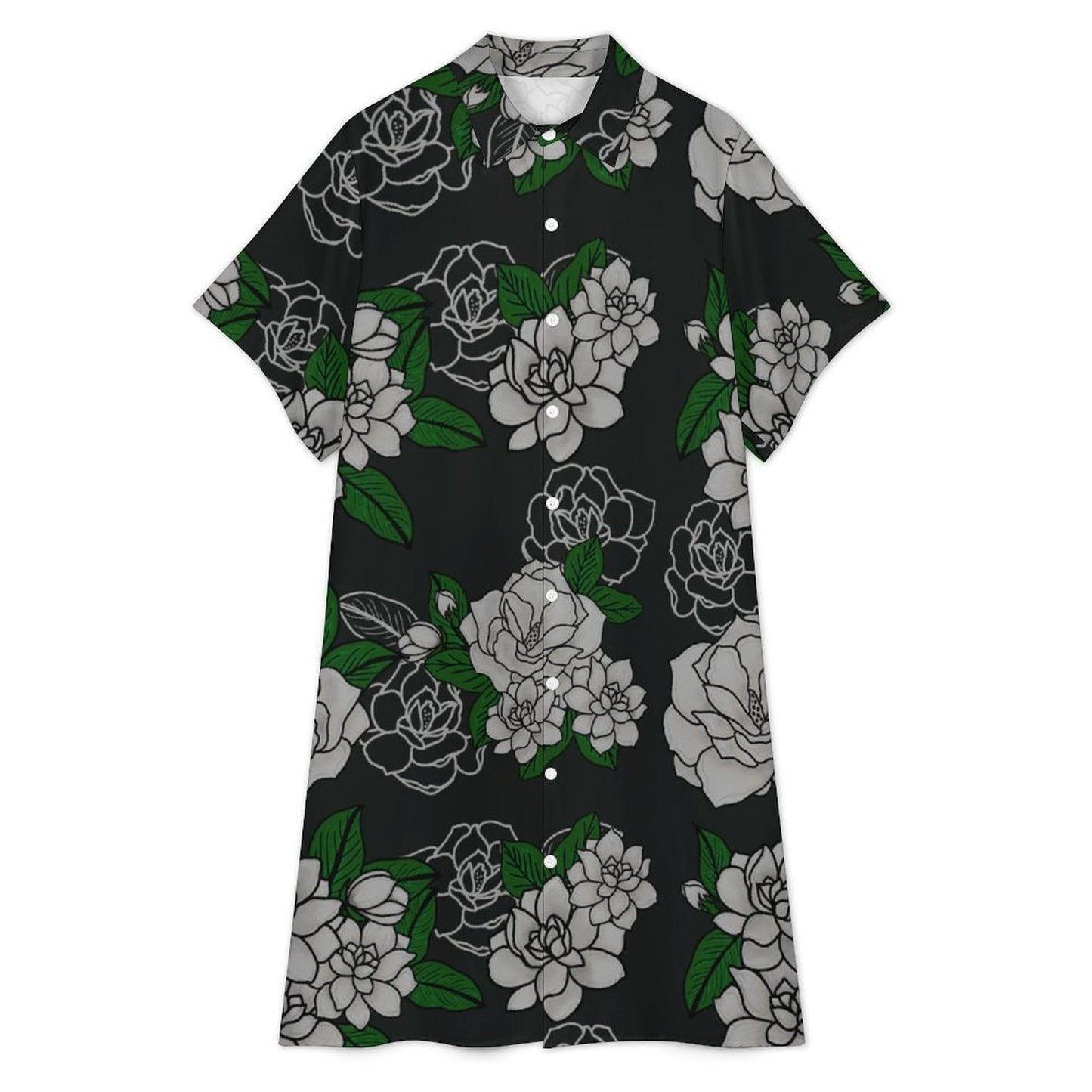 Kiele Gardenia Keao Shirt Dress - Forest Green