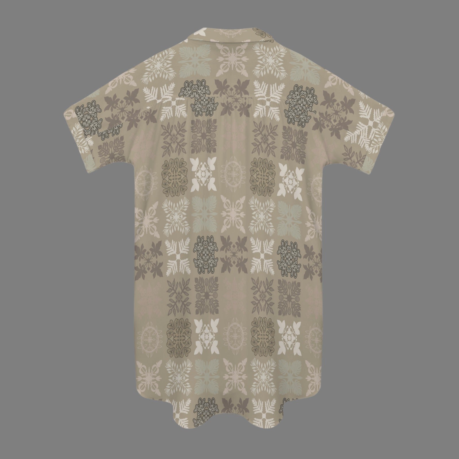 Kapa Kuiki Quilt Nani 2.0 Shirt Dress - Beige and Brown