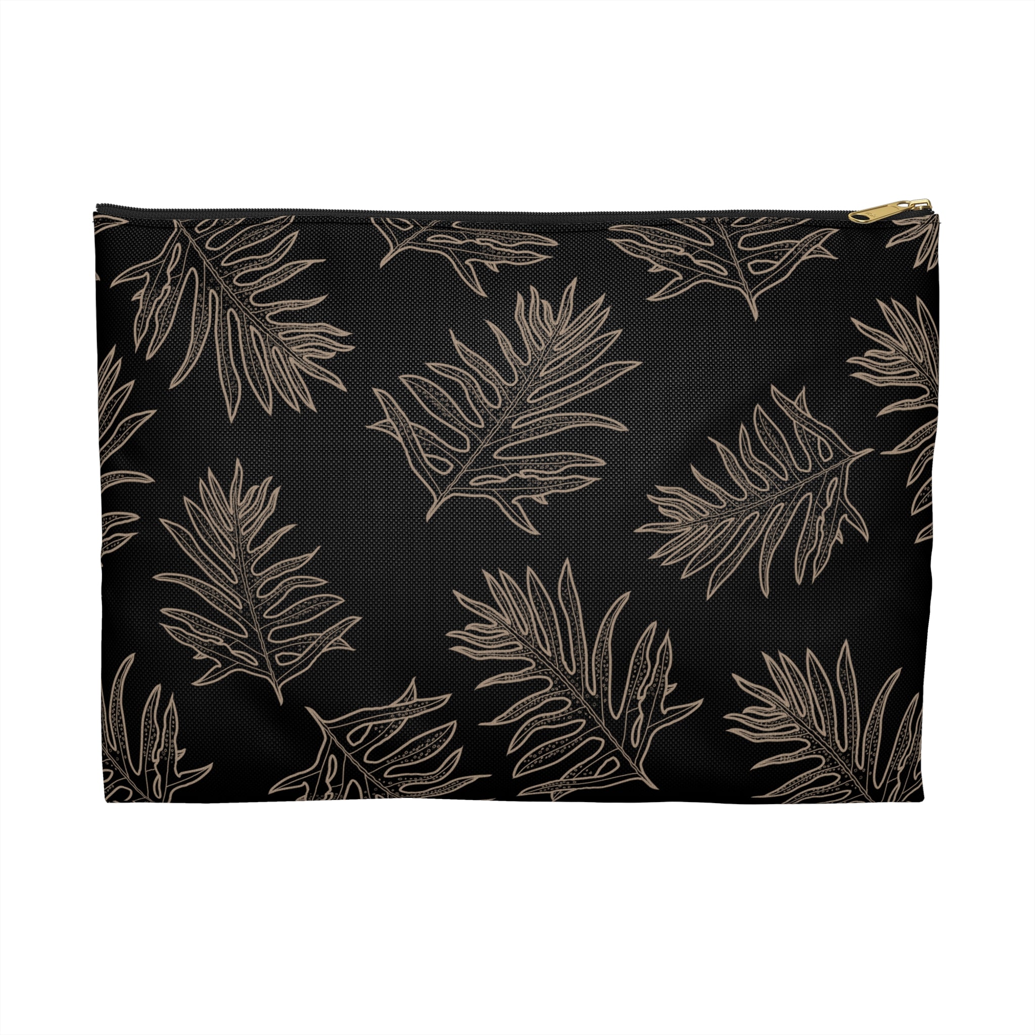 Lauae Fern - Black and Taupe Accessory Zip Pouch