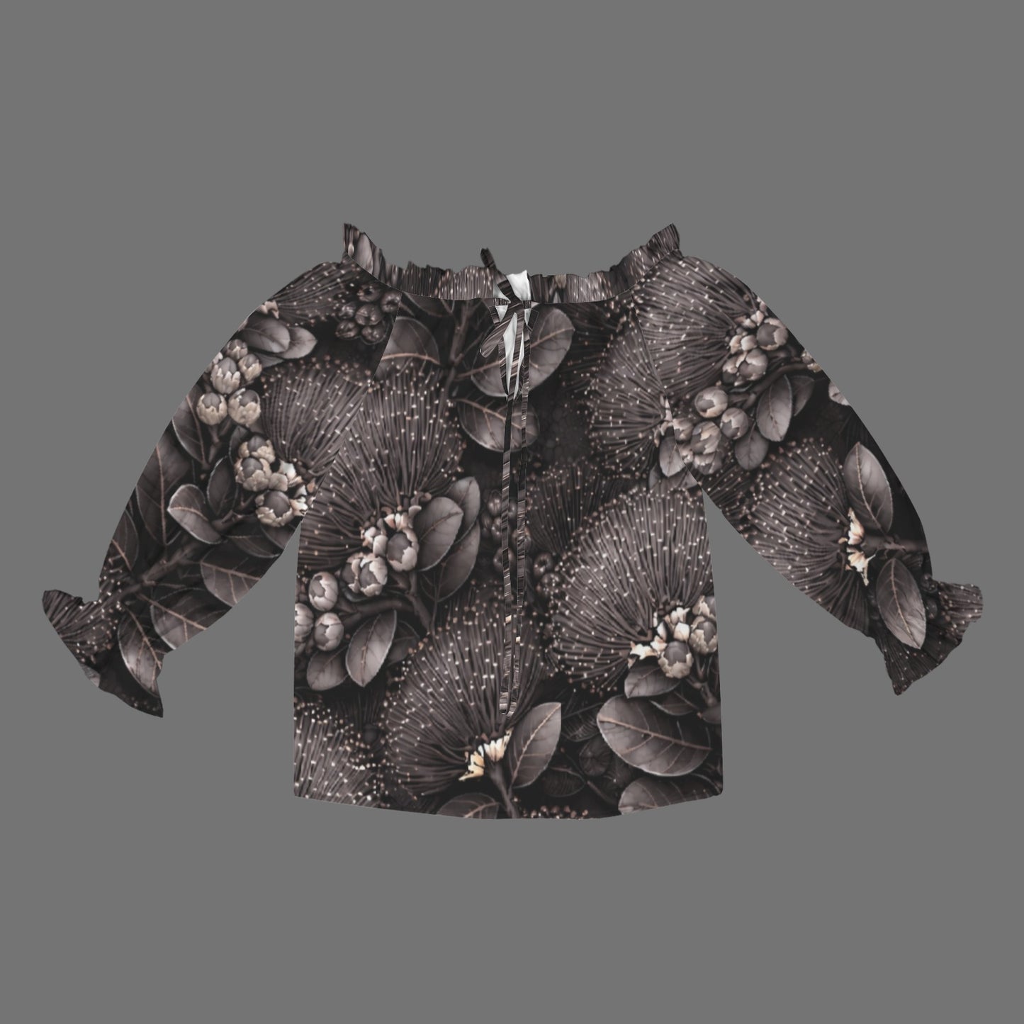 Kamalei Blouse in Ohia - Brown/Black/Gray