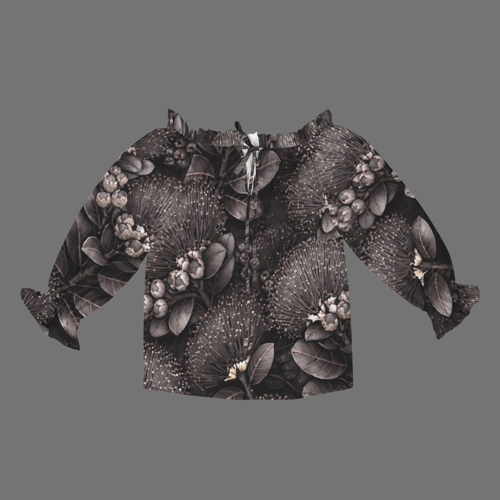 Kamalei Blouse in Ohia - Brown/Black/Gray