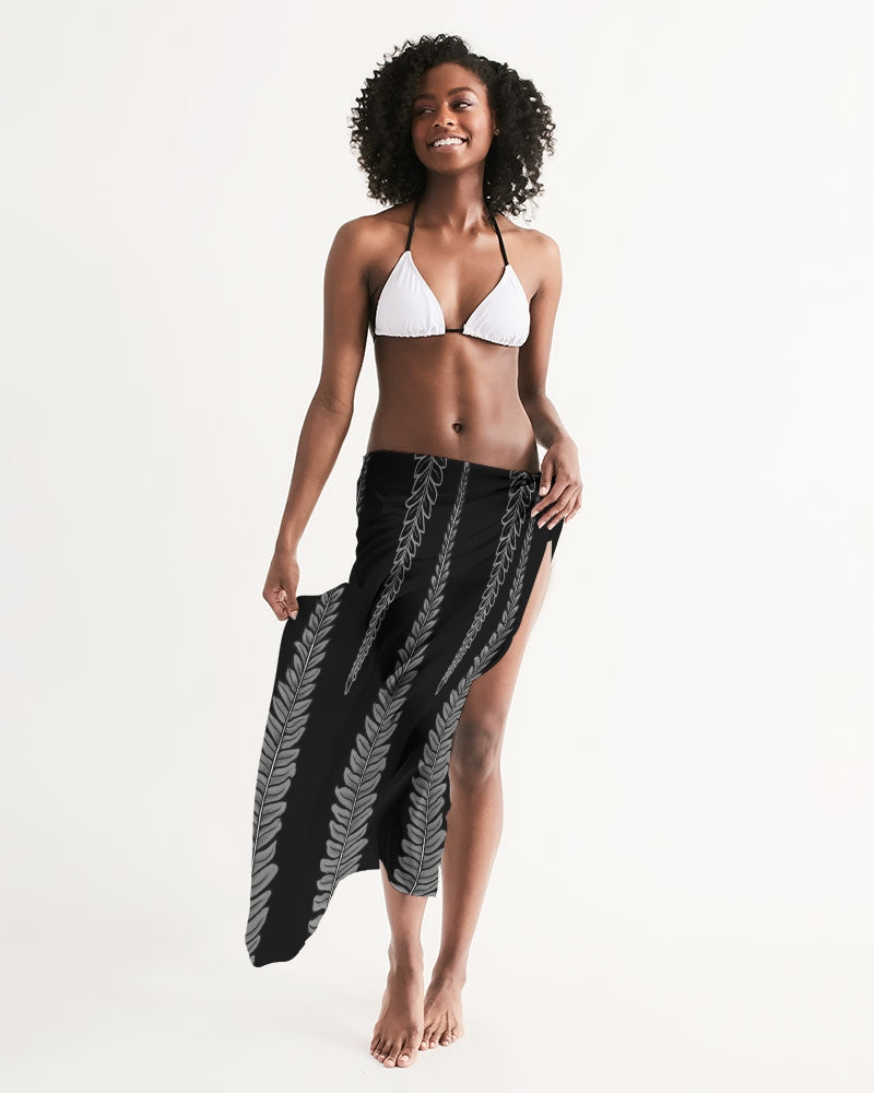 Hapuu Fern Black White Pareo Sarong