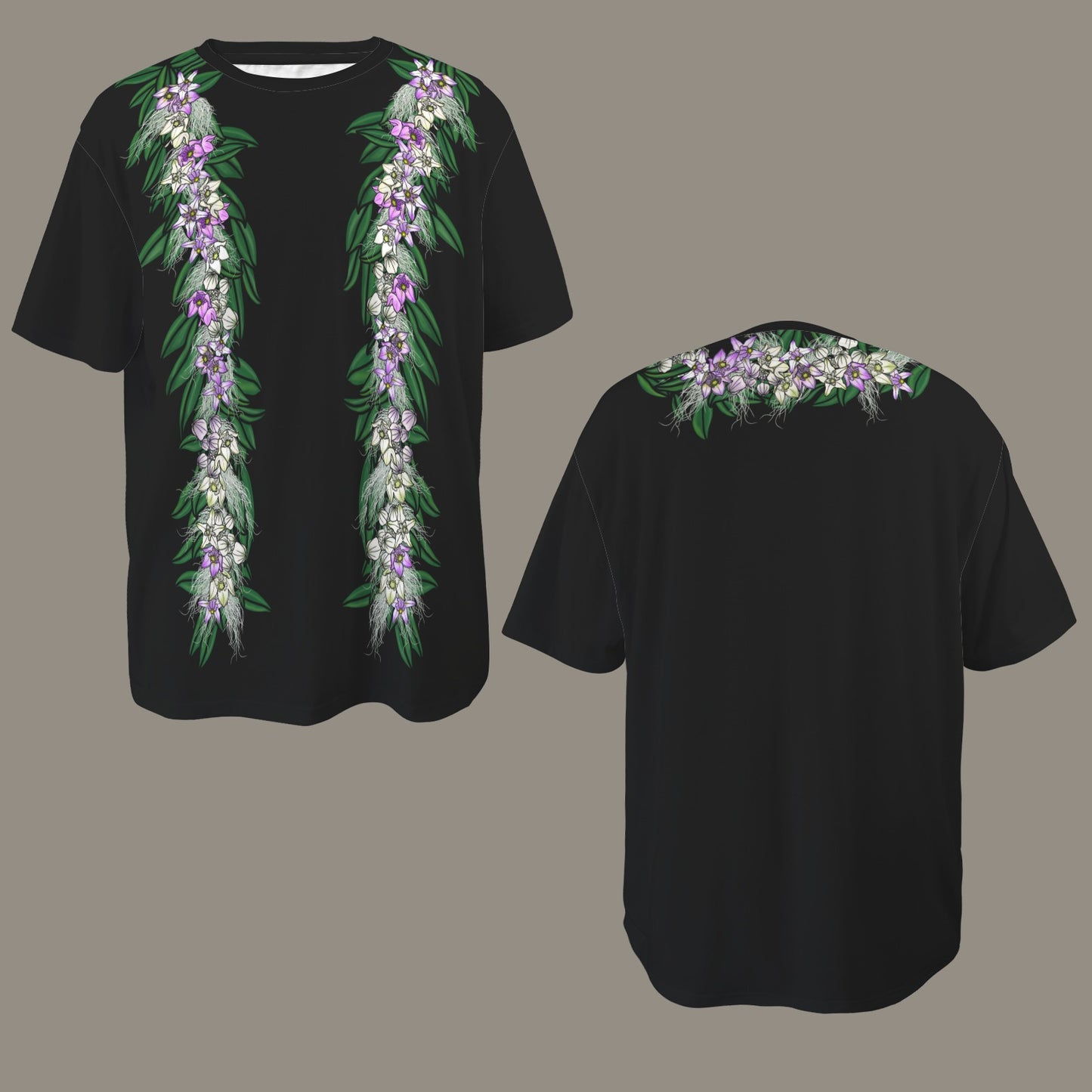 Oversized Hawaiian Lei Graphic T-Shirt | Crownflower and Maile Lei