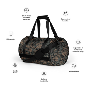 La'i - Ti Leaf (Ki) Hawaiian Print Gym Bag | Duffle Bag