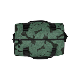 Kalo Taro Hawaiian Print Green Watercolor  Gym Bag | Duffle Bag