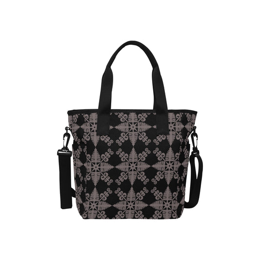 Hawaiian Fern Kapa Kuiki Print Tote Bag Crossbody with Shoulder Strap