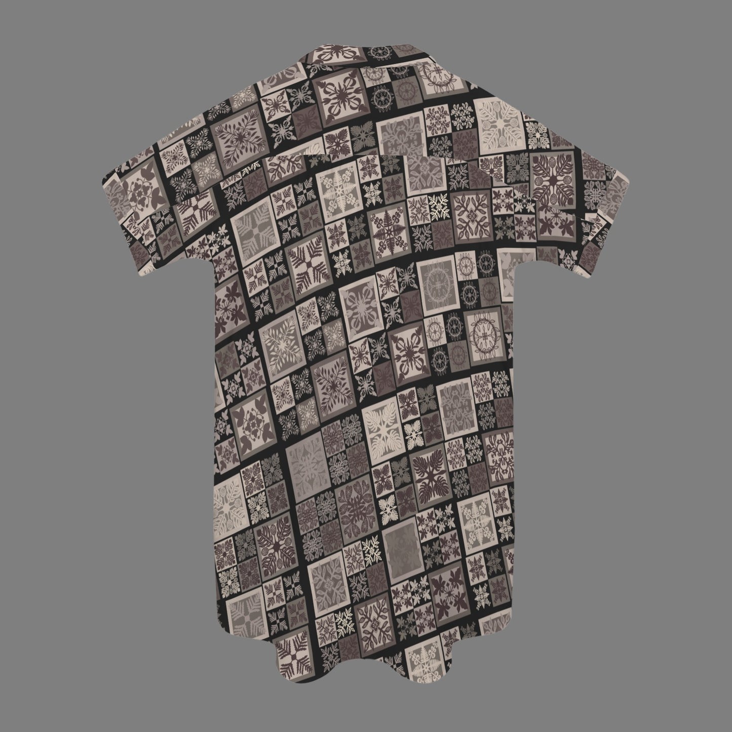 Kapa Kuiki Hawaiian Quilt Print Nani 2.0 Dress - Brown Taupe