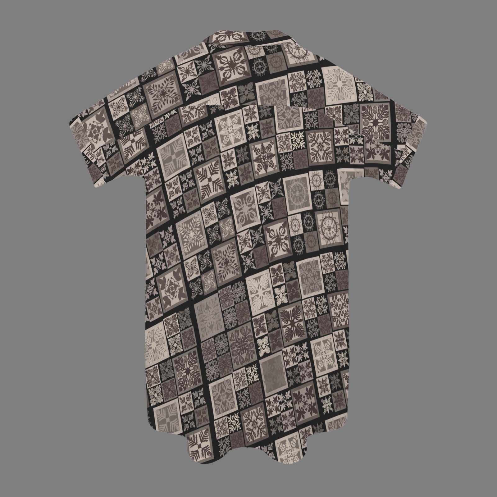 Kapa Kuiki Hawaiian Quilt Print Nani 2.0 Dress - Brown Taupe