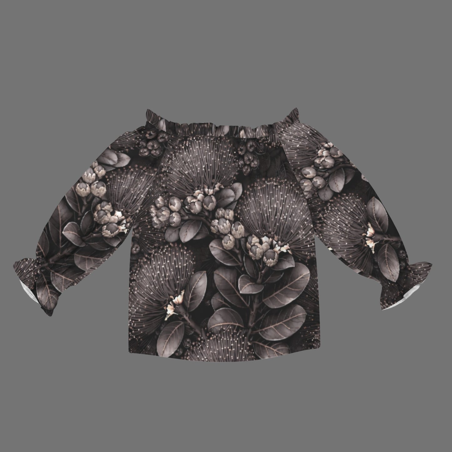 Kamalei Blouse in Ohia - Brown/Black/Gray