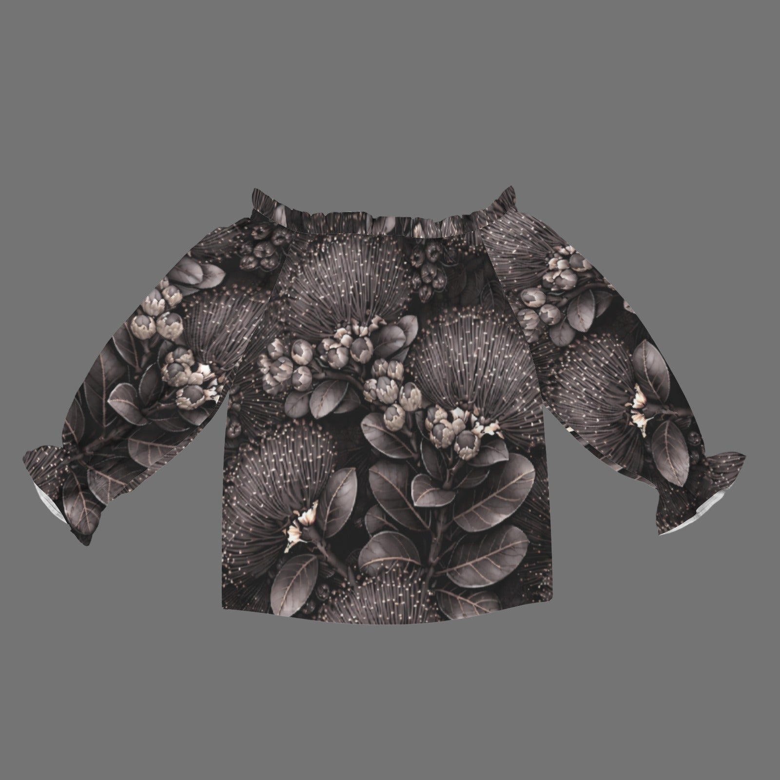 Kamalei Blouse in Ohia - Brown/Black/Gray