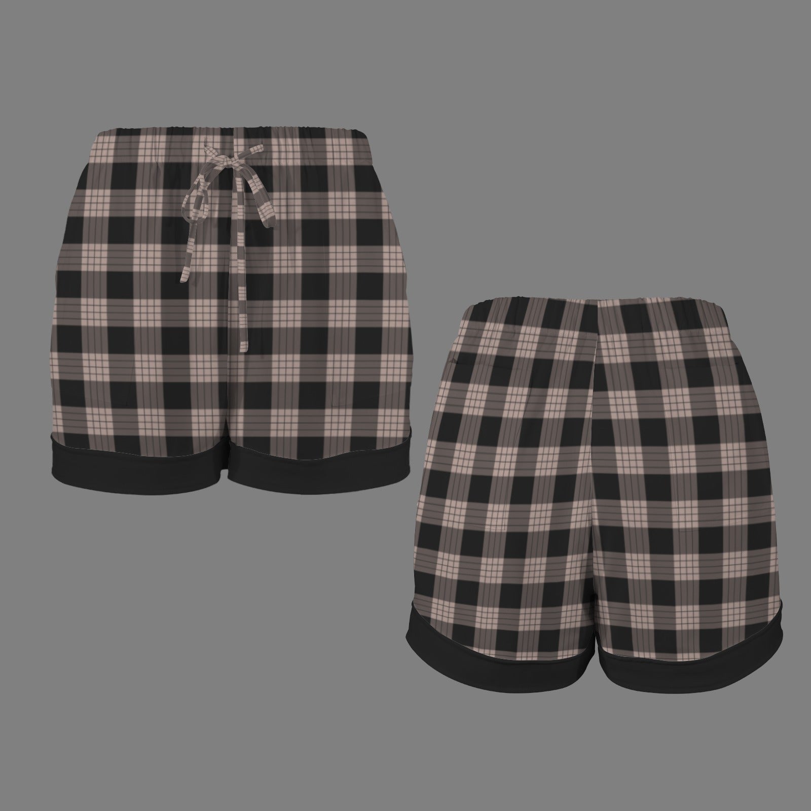 Holoholo Shorts in Palaka Black and Blush