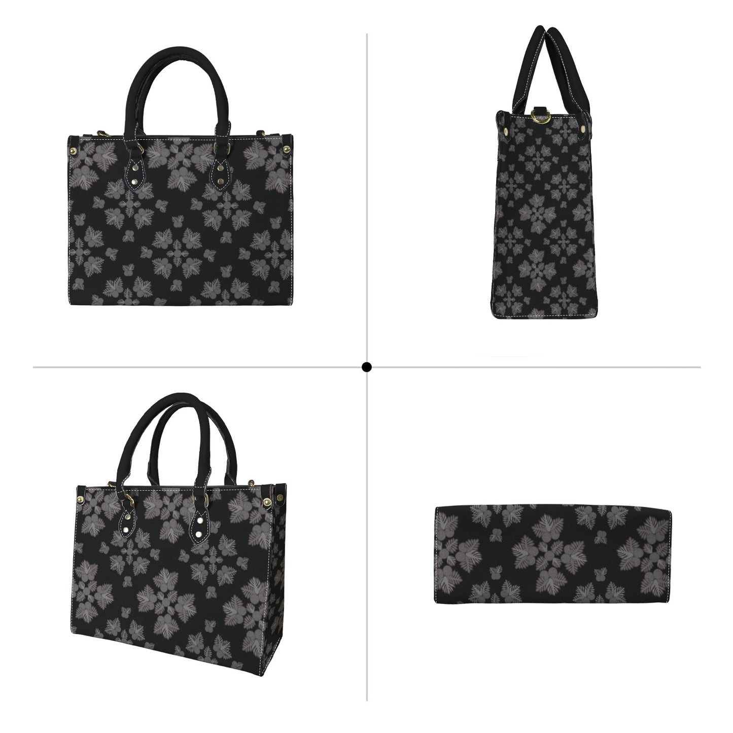 The Haunani Tote Bag 2.0 - Ulu Breadfruit Quilt Hawaiian Print Ulu Kapa Design