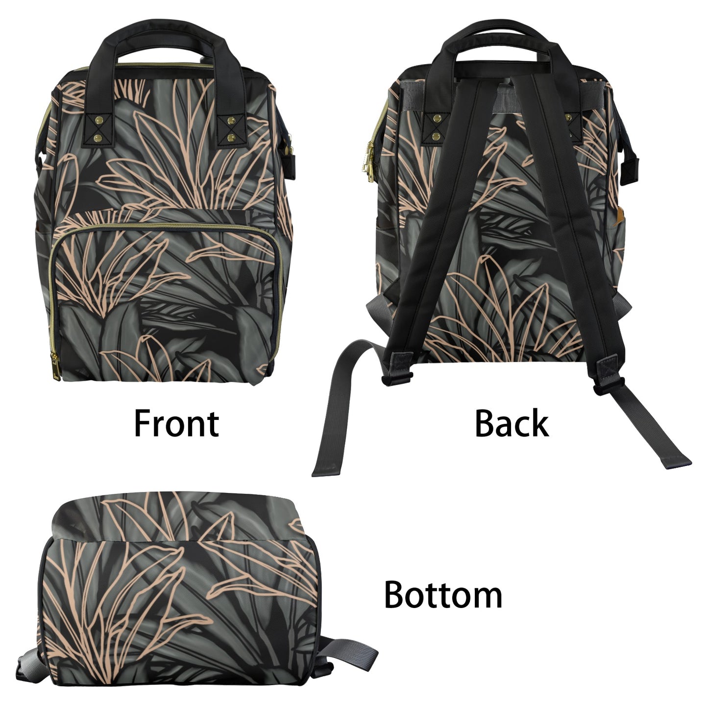 La'i Ti-Leaf Hawaiian Print Multi-Function Backpack