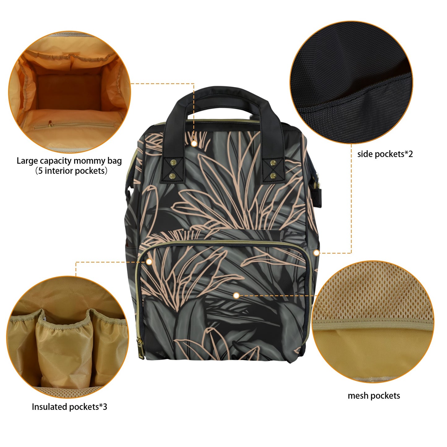 La'i Ti-Leaf Hawaiian Print Multi-Function Backpack