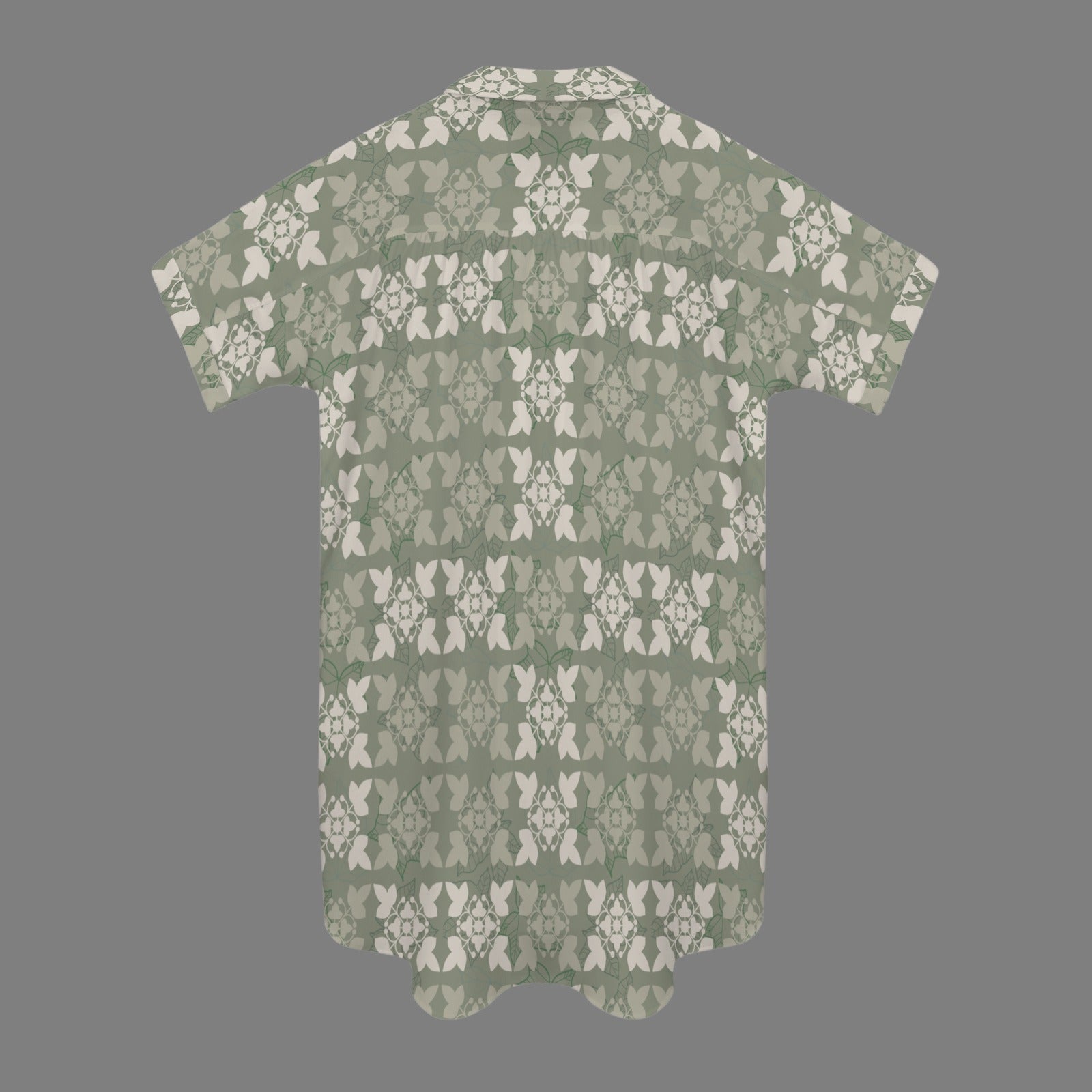 Nani 2.0 Dress in Kukui Kapa Kuiki Print - Sage, Khaki and Gray