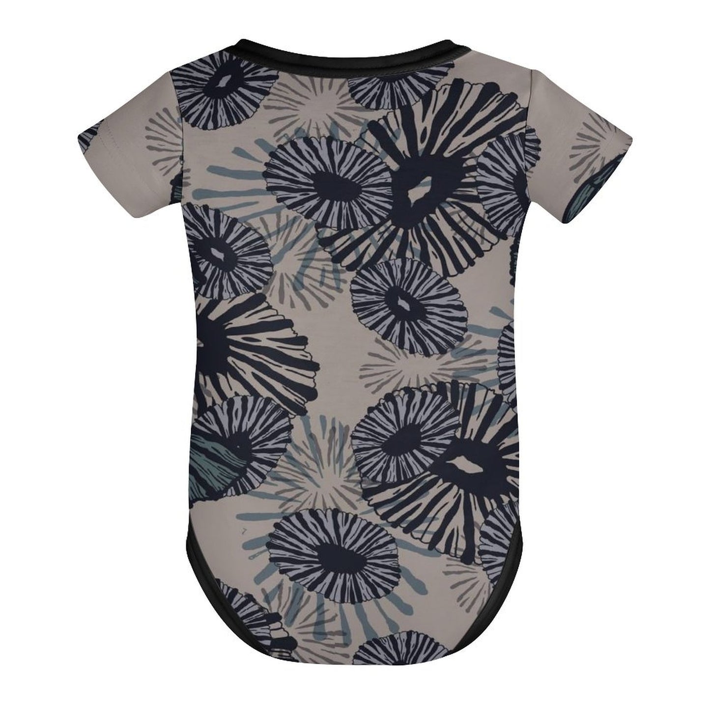 'Opihi Hawaiian Print Baby Onesie - Slate Blue and Gray