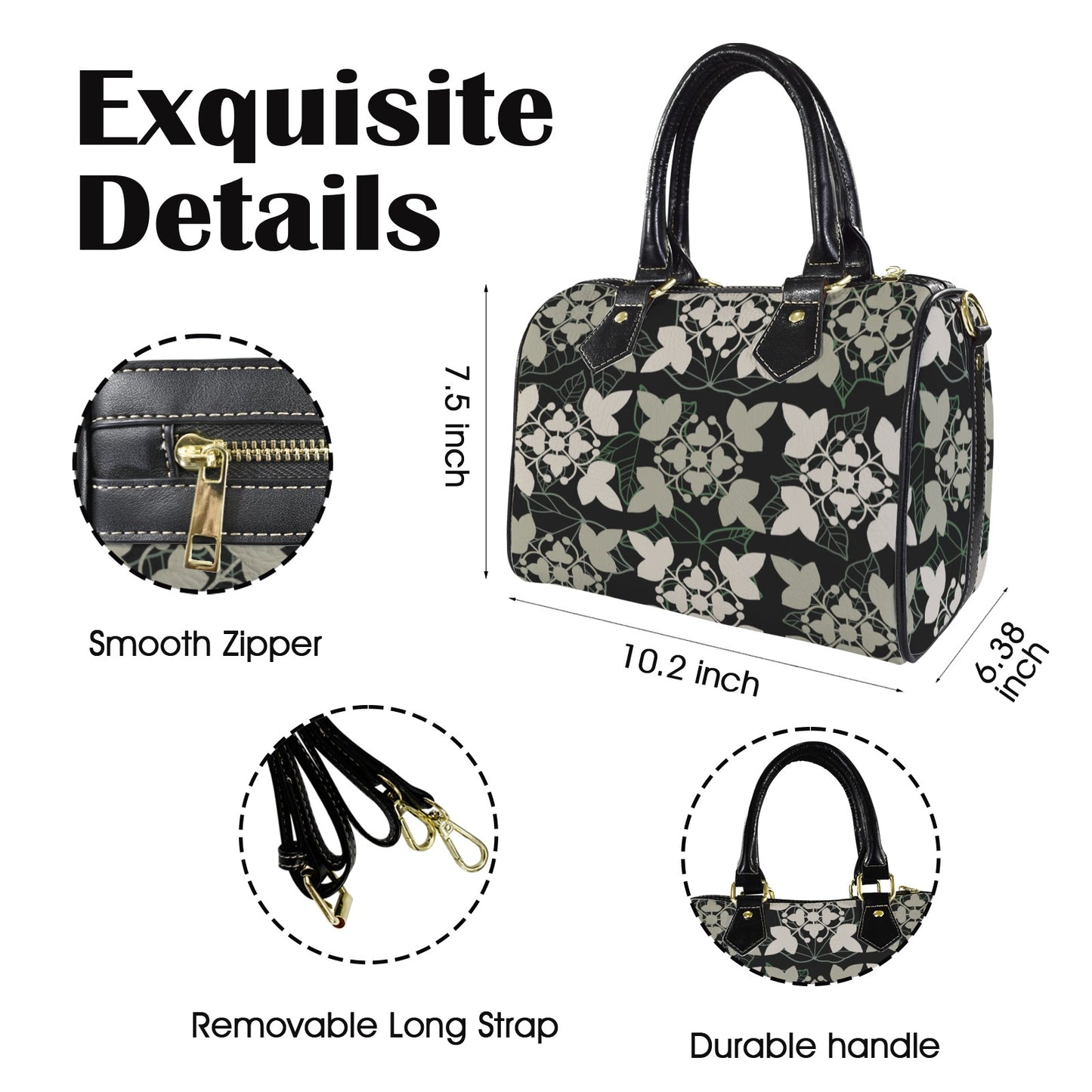 Kukui Kapa Kuiki Hawaiian Quilt Print - Kauka Faux Leather Satchel Handbag, Small