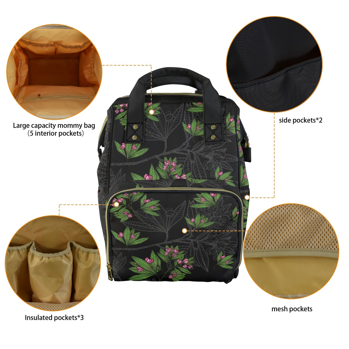 A'ali'i Flower Hawaiian Print Multi-Purpose Backpack
