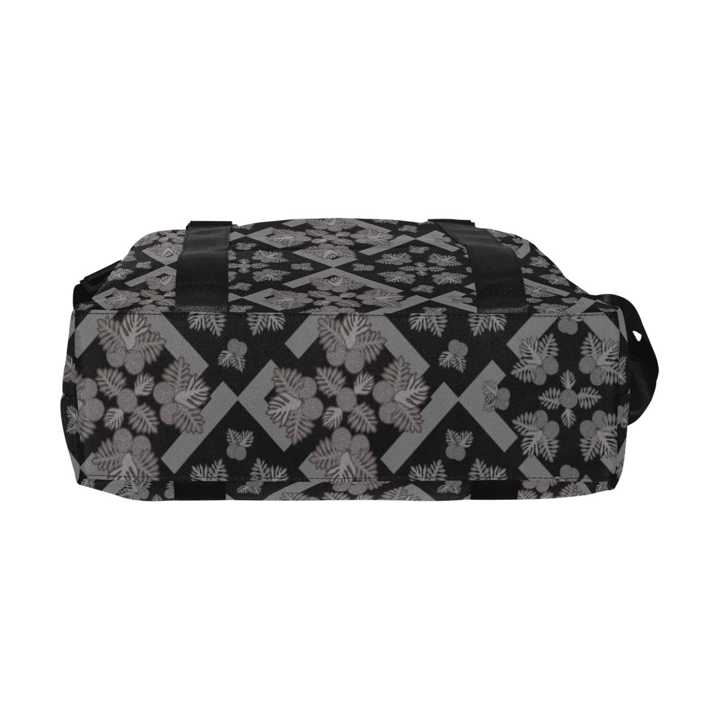 Ulu Quilt Gray & Black Duffle Bag with Trolley Sleeve - The Huaka'i Weekender Duffle