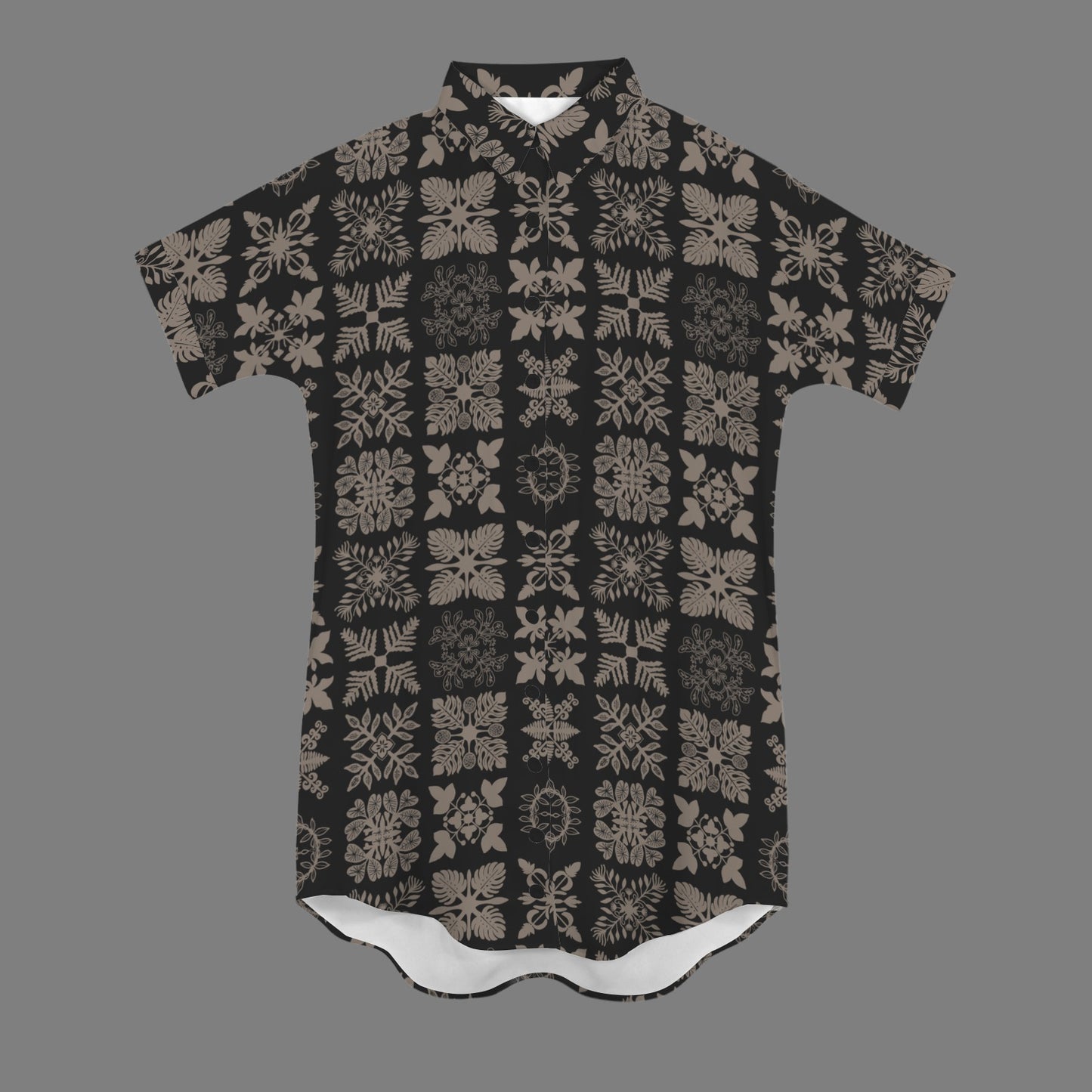 Kapa Kuiki Quilt Nani 2.0 Shirt Dress - Black and Beige