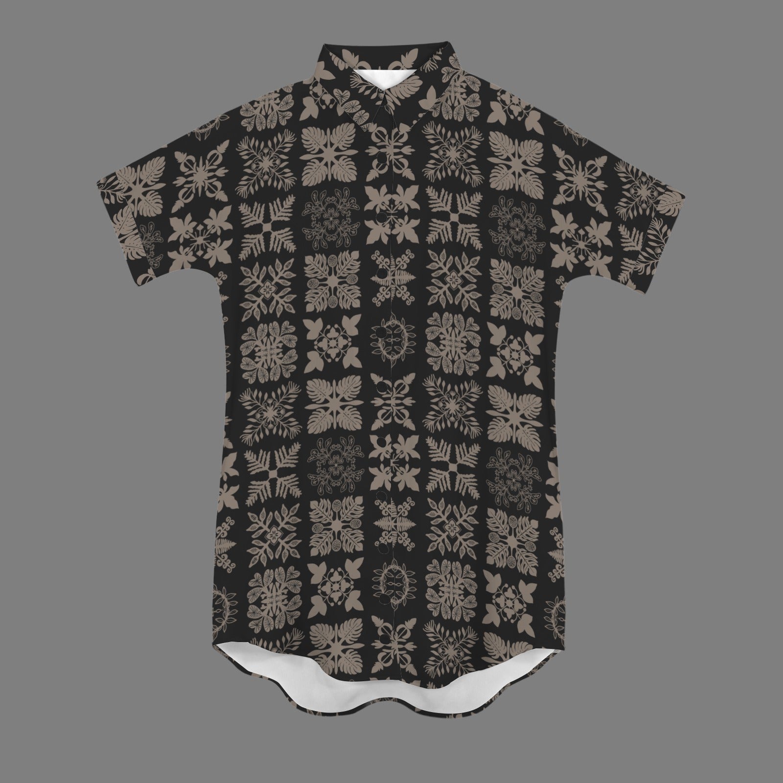 Kapa Kuiki Quilt Nani 2.0 Shirt Dress - Black and Beige