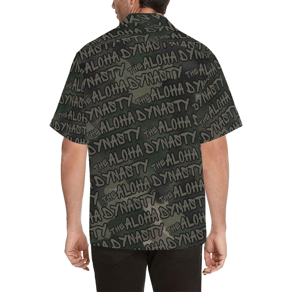 Aloha Dynasty Graffiti Camouflage Men's Aloha Shirt Hawaiian Shirt