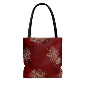 Red Ohia Lehua Watercolor Tote Bag