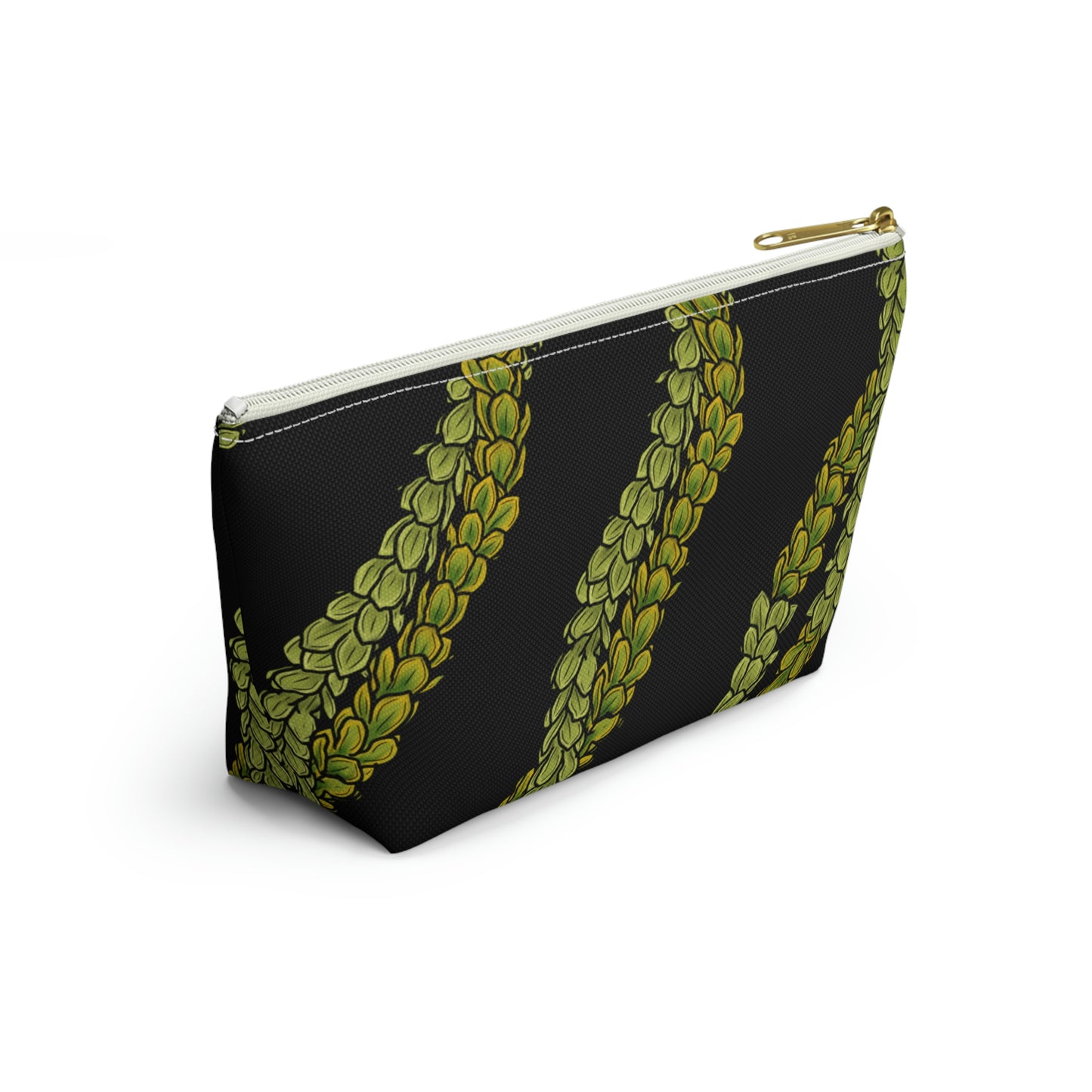 Pakalana Lei Black Background Accessory Pouch w T-bottom