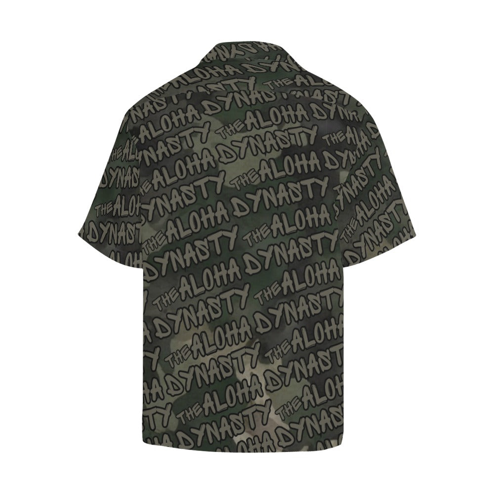 Aloha Dynasty Graffiti Camouflage Men's Aloha Shirt Hawaiian Shirt