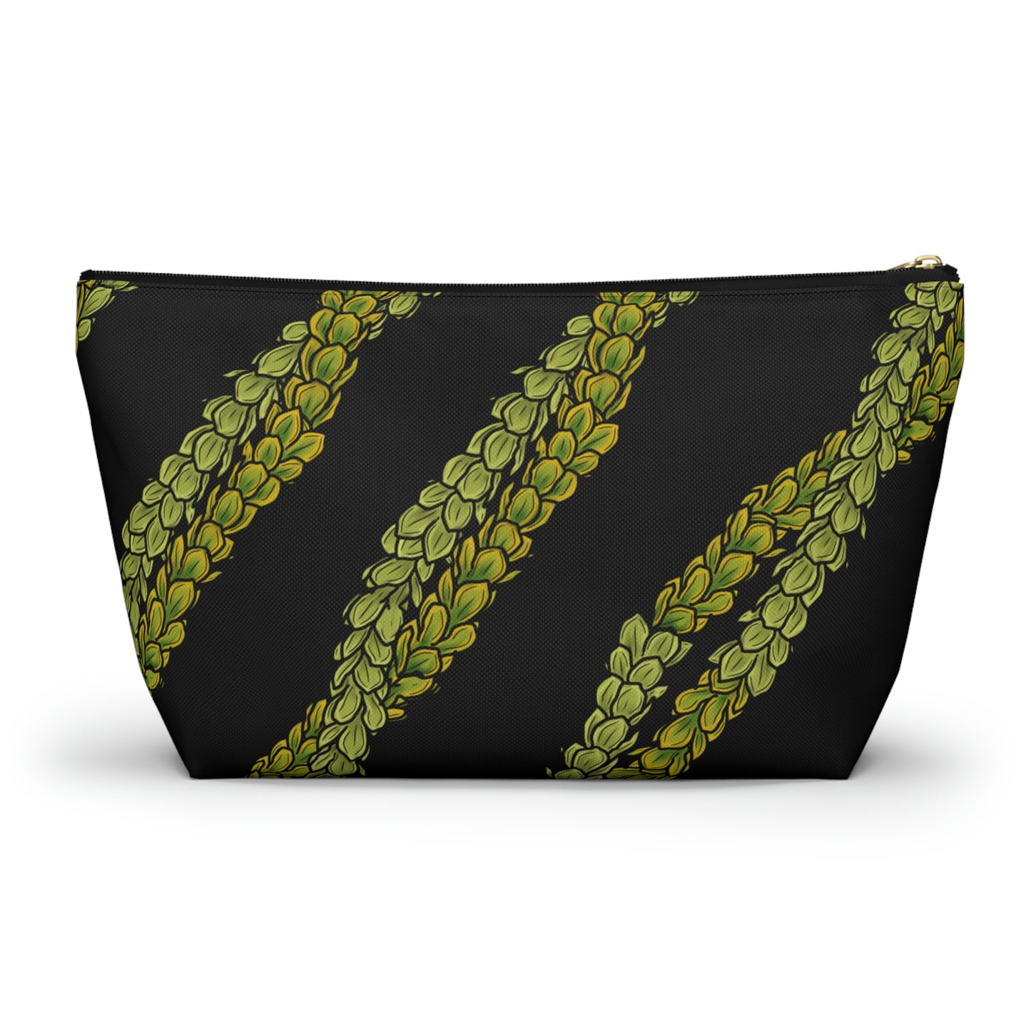 Pakalana Lei Black Background Accessory Pouch w T-bottom