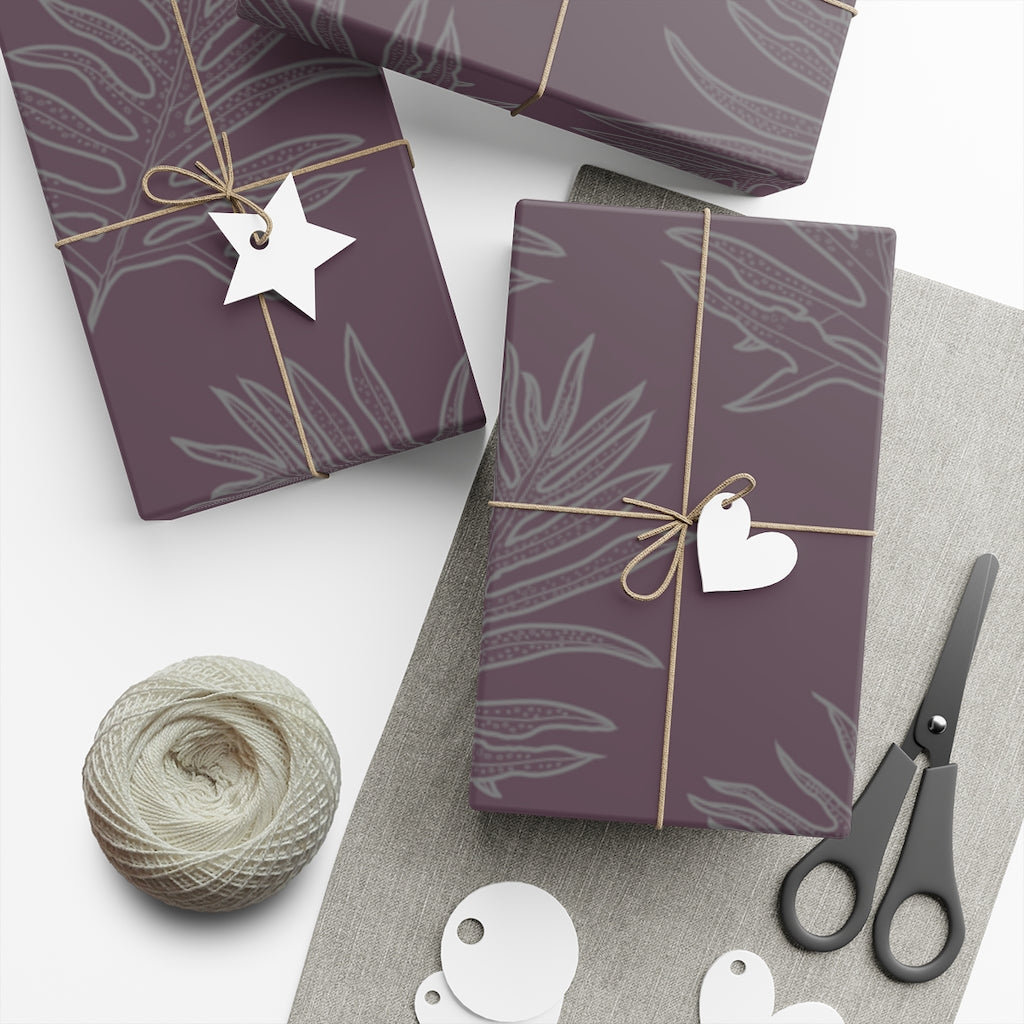 Laua'e Fern Gift Wrap Paper, 1pc - Mauve Lavender