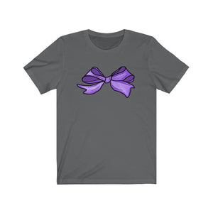 Hand-drawn Bow (purple) Unisex Jersey Short Sleeve Tee