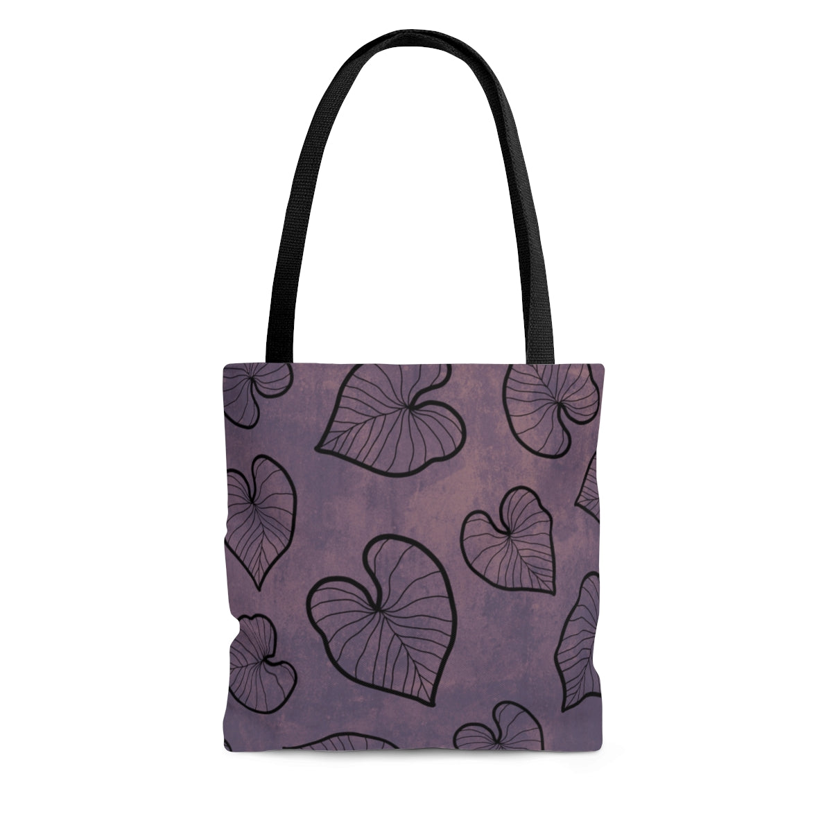 Kalo (Taro) Tote Bag - Hand drawn Kalo leaf over Watercolor Design