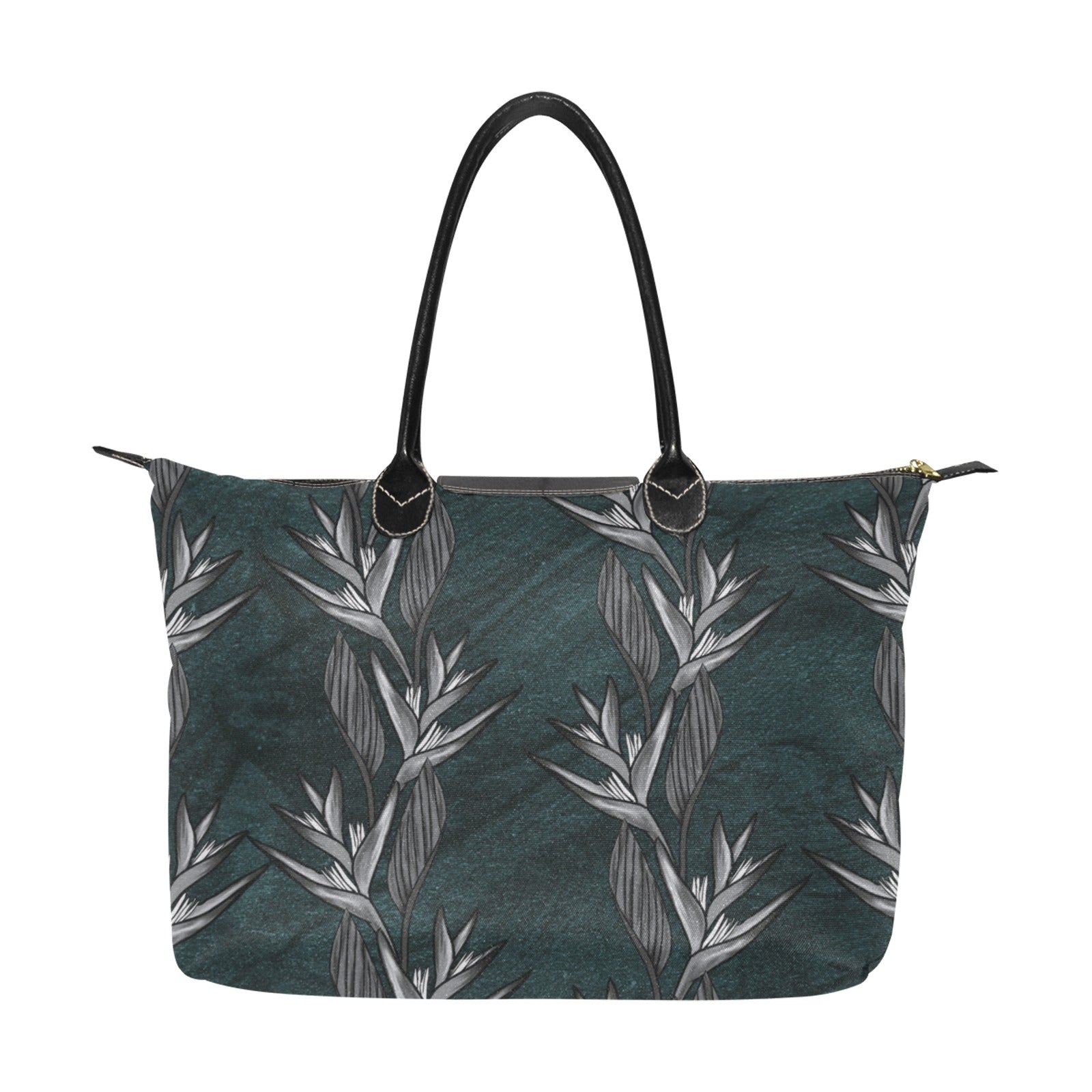 Heliconia Teal Watercolor Single Shoulder Handbag Single-Shoulder Lady Handbag