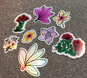 Hawaiian Tropical Flower Sticker Pack