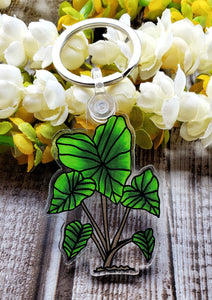 Hawaiian Kalo Plant Taro Plant Acrylic Keychain