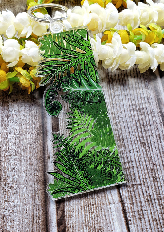 Hawaiian Fern Acrylic Keychain Washi Cutter - Palapalai, Ho'i'o, Kupukupu, Laua'e