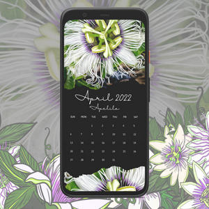 April Spring Passion Fruit Lilikoi Blossom SmartPhone Wallpaper - April 2022 ('Apelila Freebie