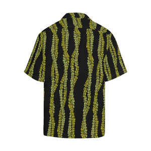 Pakalana Lei Hawaiian Print Men's Aloha Shirt - Black Hawaiian Shirt