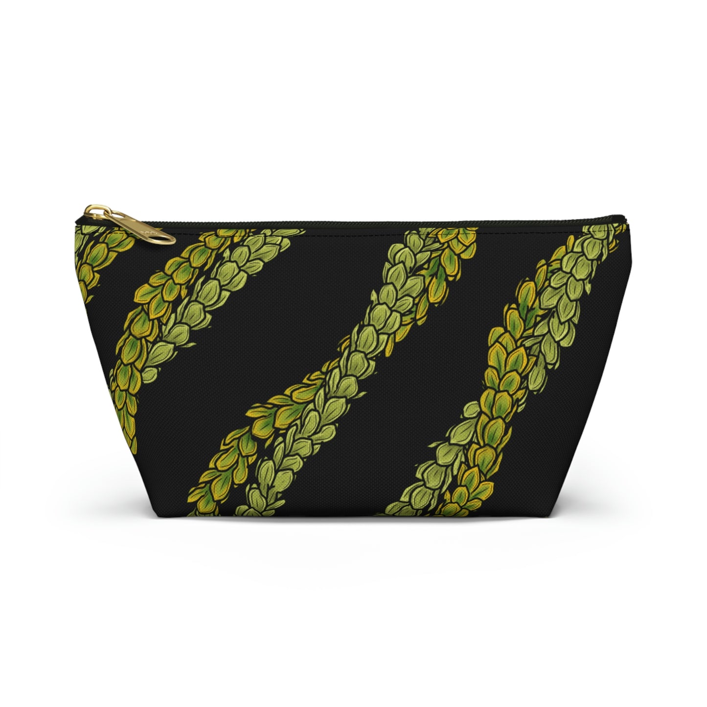 Pakalana Lei Black Background Accessory Pouch w T-bottom