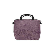 Load image into Gallery viewer, Ulu Breadfruit Hawaiian Print Tote Bag Crossbody - Purple Tote Bag with Shoulder Strap