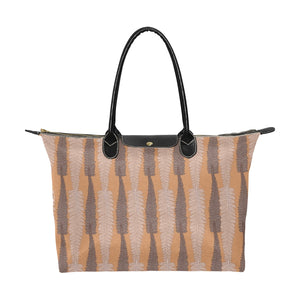 Hapu'u Fern Hawaiian Print Orange and Brown Single Shoulder Handbag